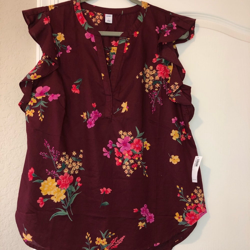 Floral Cap Sleeve Blouse